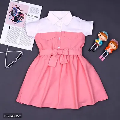 Fabulous  Pink Cotton Frocks For Girls