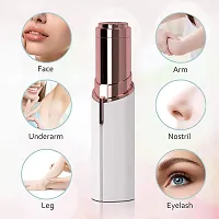 Modern Rechargeable 2 in 1 Facial Hair Remove Trimmer For Women-thumb1