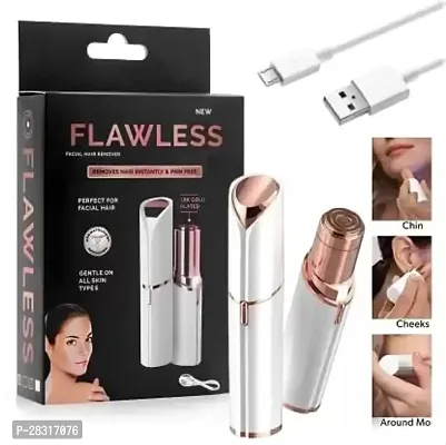 Modern Rechargeable 2 in 1 Facial Hair Remove Trimmer For Women