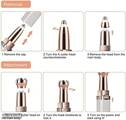 Modern Rechargeable 2 in 1 Facial Hair Remove Trimmer For Women-thumb2