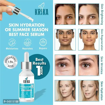 Krika Professional Brightening  Whitening Face Serum with hyaluronic acid  (1.5%) for face Anti Ageing, Brightening and Whitening Serum, Hyaluronic  Whitening Face Serum for Dry Skin and Oily Skin-thumb0