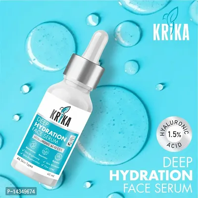 Krika present Deep Hydration Face Serum with 1.5% Hyaluronic acid , Skin Regeneration , Anti-Aging serum , Skin Wrinkles  Fine Lines Corrector serum for Men  Women (Pack of 1*40 ML)-thumb3