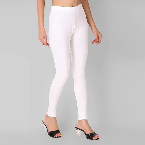 Reliable Fashion Ankle Length White Leggings for Women Small