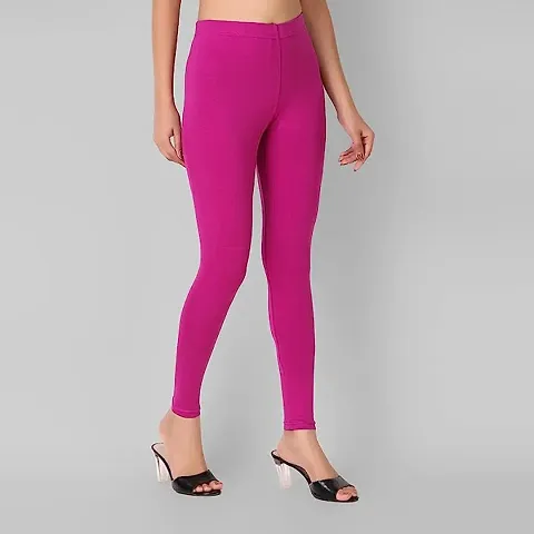 Solid Cotton Legging For Womens