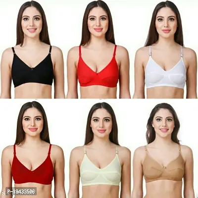 Women Fincy Bra pack of 6 (any ramdom colour)-thumb0