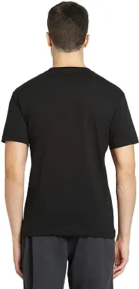 CHUNCHUN Solid Men Round Neck Black TShirt  Pack Of 1-thumb1