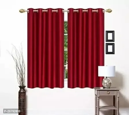 SM Polyester Solid Window 5 Feet Curtain/Pack of 2pcs-thumb0