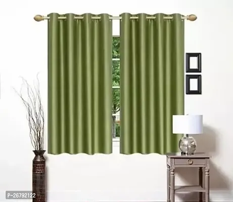 SM Polyester Solid Window 5 Feet Curtain/Pack of 2pcs-thumb0