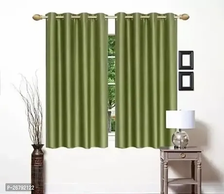 SM Polyester Solid Window 5 Feet Curtain/Pack of 2pcs