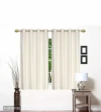 SM Polyester Solid Window 5 Feet Curtain/Pack of 2pcs