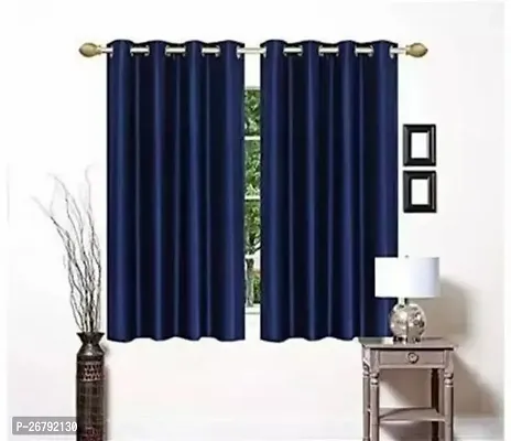 SM Polyester Solid Window 5 Feet Curtain/Pack of 2pcs