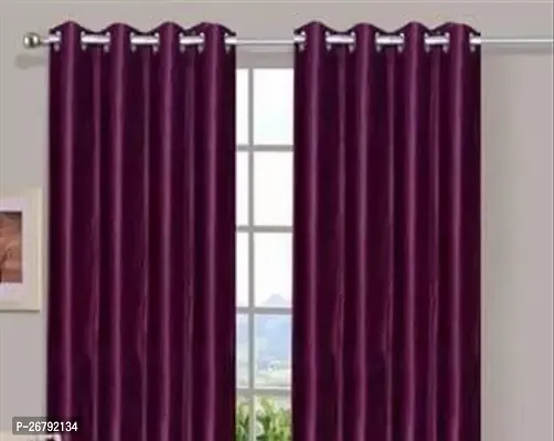 SM Polyester Solid Window 5 Feet Curtain/Pack of 2pcs
