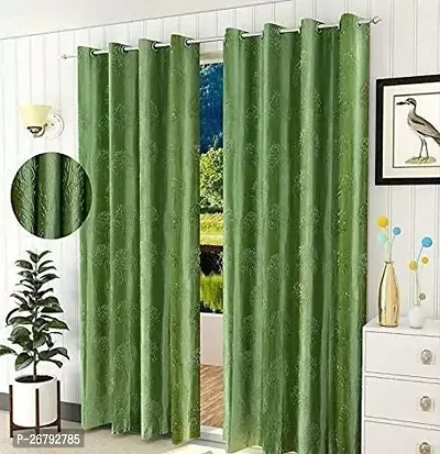 SM Punching Solid Tree Emboss Door 9 FT (Pack of 2pc) Green-thumb0