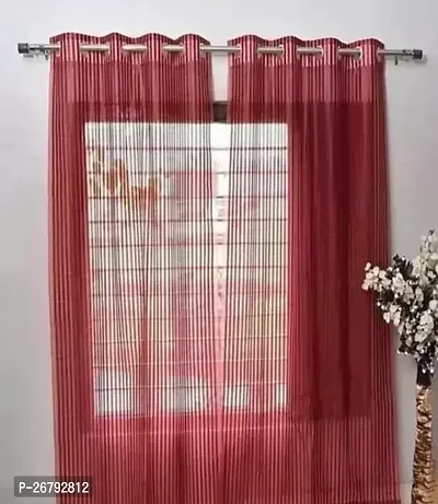 SM Tissue Curtains Door 9 Feet Color Maroon (Pack of 2 pc)