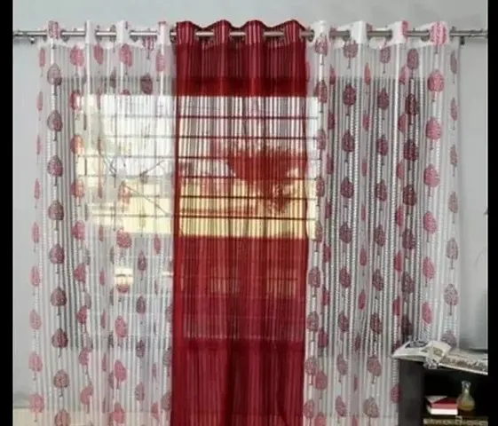 Polyester Printed Window Curtains Pack of 3
