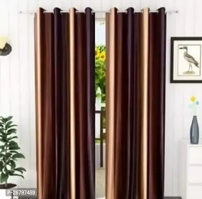 SM L.C.P Polyester Patta Curtain/Pack of 2 pcs Dark-thumb0