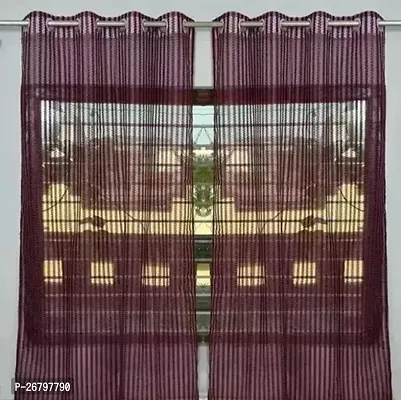 SM Tissue Curtains Door 7 Feet Color Coffee (Pack of 2 pc)-thumb0