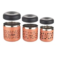 Goods And Fleet Stainless Steel Tea/Suger/Coffee Container 700 ml, 500 ml, 300 ml |Pack of 3| |apple Chocolate TCS container-thumb3