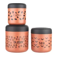 Goods And Fleet Stainless Steel Tea/Suger/Coffee Container 700 ml, 500 ml, 300 ml |Pack of 3| |apple Chocolate TCS container-thumb1