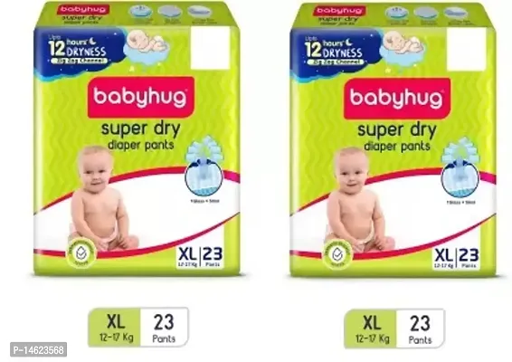 Babyhug Super dry diaper pants extra large (XL) 23 Pieces (Pack Of 2) (46 Diapers)