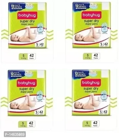 Babyhug Super dry diaper pants small (S) 42 Pieces (Pack Of 4) (168 Diapers)