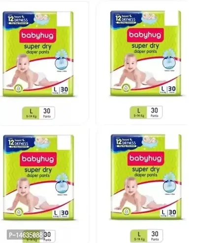 Babyhug Super dry diaper pants large (L) 30 Pieces (Pack Of 4) (120 Diapers)-thumb0