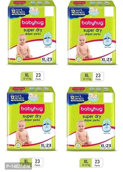 Babyhug Super dry diaper pants extra large (XL) 23 Pieces (Pack Of 4) (92 Diapers)