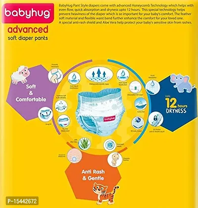 Babyhug Baby Diapers Pants Large 64s Pack - Advanced Soft Diapers Pants(L64) (9-14 Kg)-thumb2