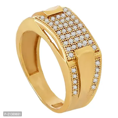 Spangel Enterprise Diamond Collection 18k Yellow Gold and Diamond Ring for men (17.0)