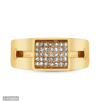 Buy Spangel Fashion Jewellery Gold Plated Ring For Men Boys Gents Rings In American  Diamond Crystal Cz Mens Jewellery For Men (21) Online In India At Discounted  Prices