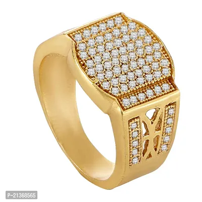 Spangel Enterprise Diamond Collection 18k Yellow Gold and Diamond Ring for men (20.0) (21)