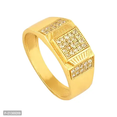 Spangel Enterprise Diamond Collection 18k Yellow Gold and Diamond Ring for men (19.0)