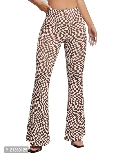 Buy Spangel Fashion Women's Yoga Dress Pants Stratchable Digital Print Work  Slacks Business Casual Office Straight Leg/Bootcut Elastic Waist Trouser  for Women Online In India At Discounted Prices
