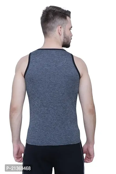 Buy Spangel Fashion Men's Round Neck Sleeveless Cotton Lycra Vest