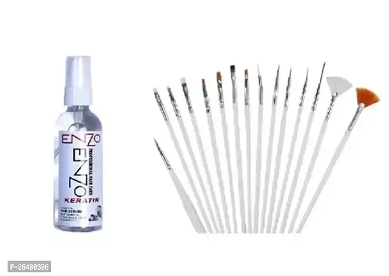 Combo Set Of Enzo Hair Serum 15 In 1 Nail Brush-thumb0