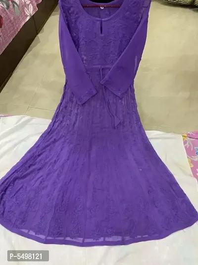 Chikankari anarkali Kurti-thumb0