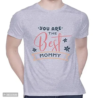 Reliable Grey Cotton Printed T-Shirt For Men