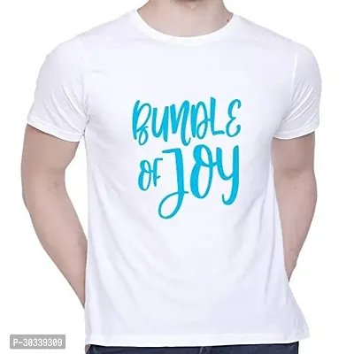 Comfortable White Cotton Tees For Men-thumb0