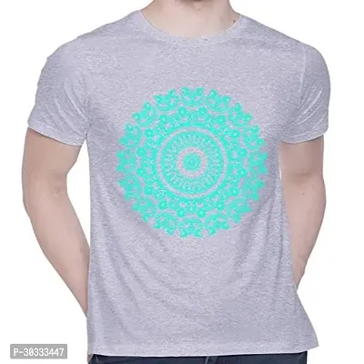 Reliable Grey Cotton Printed T-Shirt For Men-thumb0