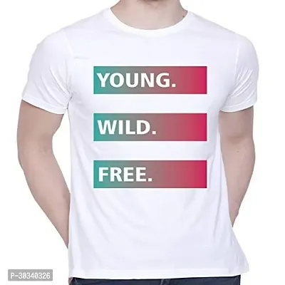 Comfortable White Cotton Tees For Men-thumb0