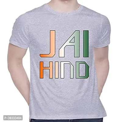 Reliable Grey Cotton Printed T-Shirt For Men