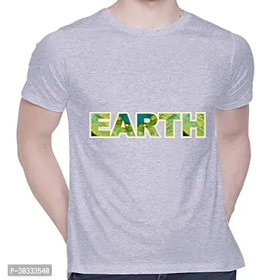 Reliable Grey Cotton Printed T-Shirt For Men