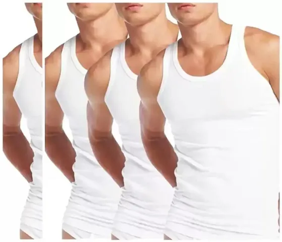 Men's White Cotton Vest Combo Packs