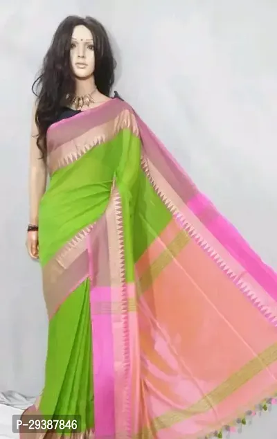 Stylish Cotton Silk Saree with Blouse piece-thumb0