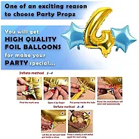 4th Birthday Decoration Items For Boys - 48Pcs Fourth Birthday Decoration - 4th Birthday Party Decorations,Birthday Decorations kit for Boys 4th birthday/ Baby Birthday Decoration Items 4 Year / Birth-thumb1