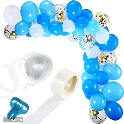 Blue White Balloons Garland Arch Kit Decoration - 38Pcs For Boys occassion or celebration for your newborn, toddler or baby boy.-thumb0