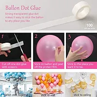 Baby Shower Latex Balloon, 2 Tape Strip, 1 Pc Tying Tool, 2 Set of Glue Dot, 2 Balloon Flower Clip, Multicolour-thumb3