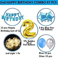 2nd Birthday Decoration Items For Boys -55Pcs Blue Birthday Decoration With Fairy Light- 2nd Birthday Party Decorations,Birthday Decorations kit for Boys 2nd birthday/ Baby Birthday Decoration Items 2-thumb1