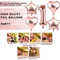 1st Birthday Decoration For Baby Girl Gold Rose Combo 34Pcs for Baby Girl 1st Bday Decor/Photo Booth Backdrop Decoration materials/1st Birth Day Party Decor/Stylish Pink White Birtgday Set-thumb3