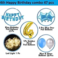 4th Birthday Decoration Items For Boys With Fairy Light- 47Pcs Fourth Birthday Decoration - 4th Birthday Party Decorations,Birthday Decorations kit for Boys 4th birthday/ Baby Birthday Decoration Item-thumb1